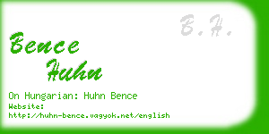 bence huhn business card